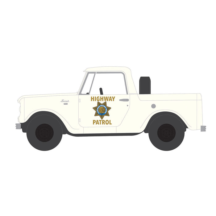 1/64 1964 Harvester Scout Half Cab, California Highway Patrol, Hot Pursuit Series 46