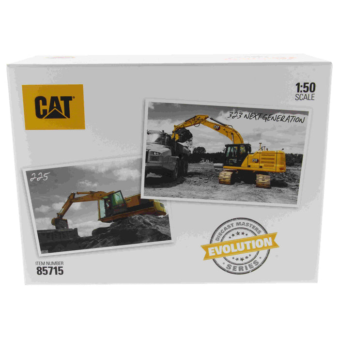 1/50 Caterpillar 225 & 323 Excavator Set, Diecast Masters Evolution Series