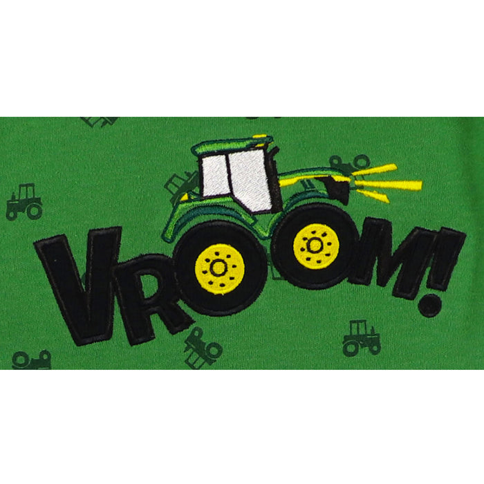 Infant John Deere Green & Yellow Vroom! Short Sleeve Onesy