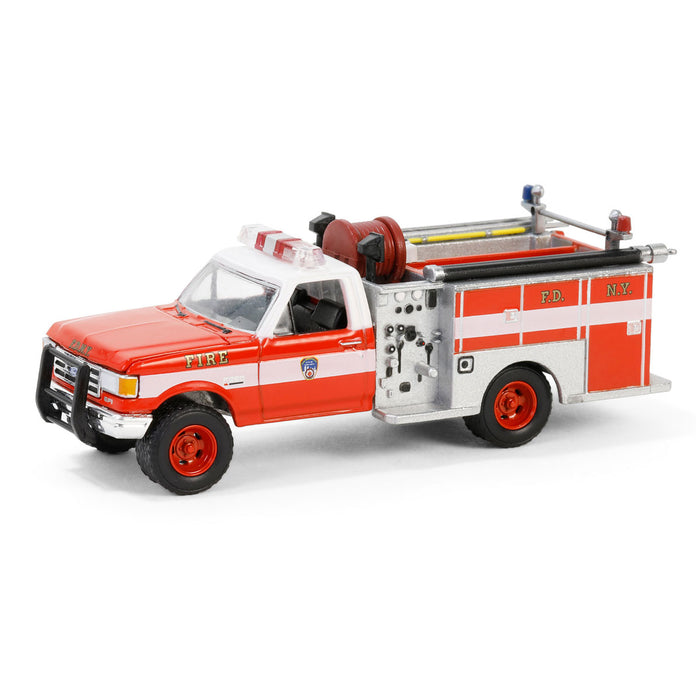 1/64 1987 Ford F-350 Mini Pumper Fire Truck, FDNY, Hobby Exclusive