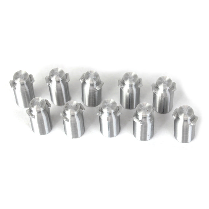 1/32 Bulk Set of 10 Milk Cans, 3D Printed