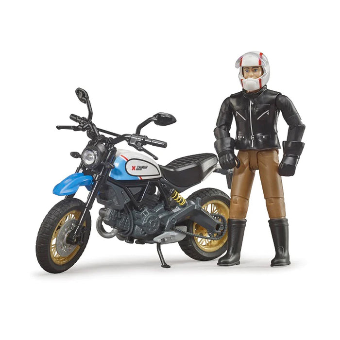 1/16 Ducati Scrambler Desert Sled with Driver by Bruder