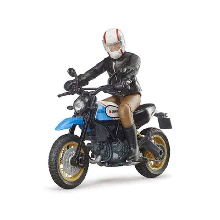 1/16 Ducati Scrambler Desert Sled with Driver by Bruder