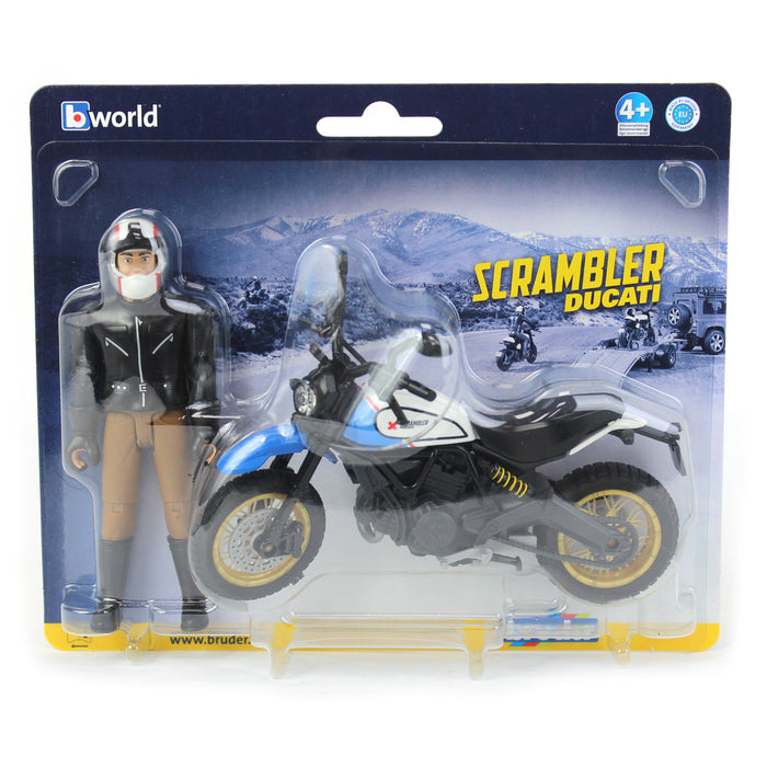 1/16 Ducati Scrambler Desert Sled with Driver by Bruder