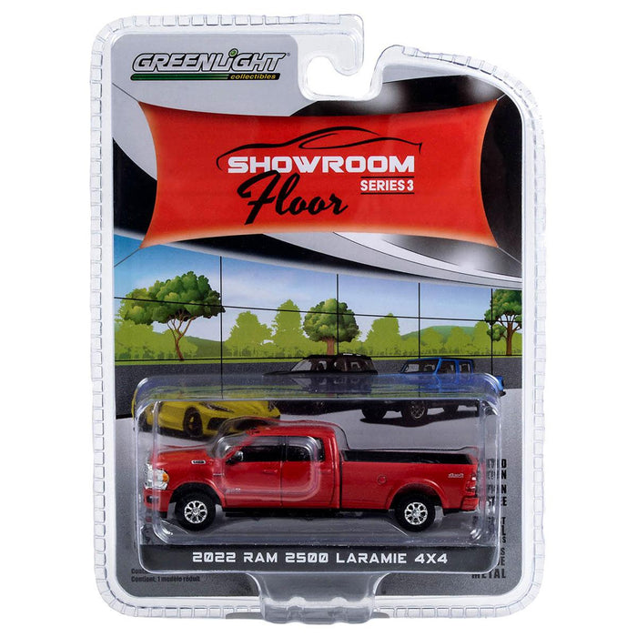 1/64 2022 Ram 2500 Laramie 4x4, Flame Red, Showroom Floor Series 3