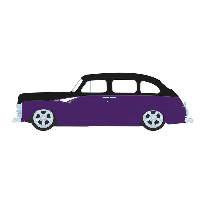 1/64 1946 Ford Fordor Super Deluxe, Dark Purple Metallic & Black Two-Tone, California Lowriders Series 6