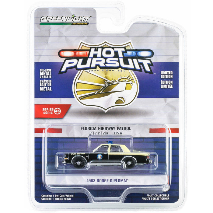 1/64 1983 Dodge Diplomat, Florida Highway Patrol, Hot Pursuit Series 45