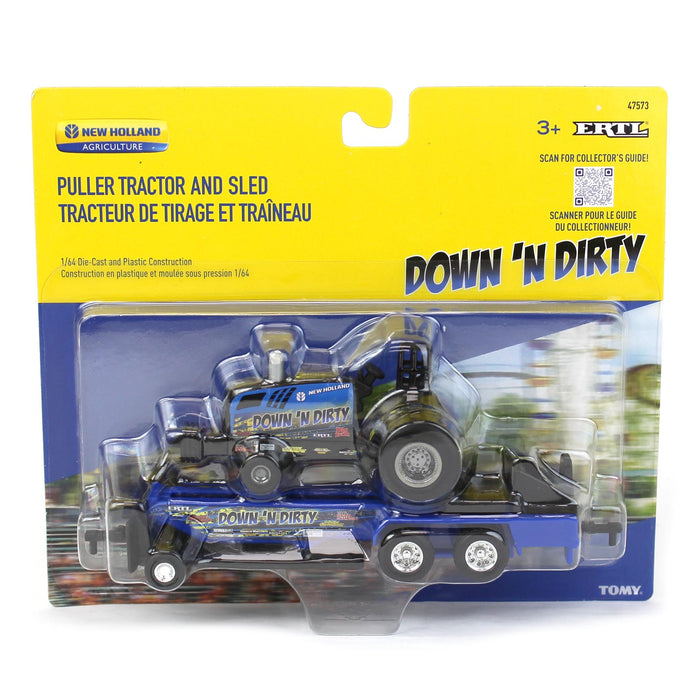 1/64 New Holland "Down 'N Dirty" Pulling Tractor with Sled