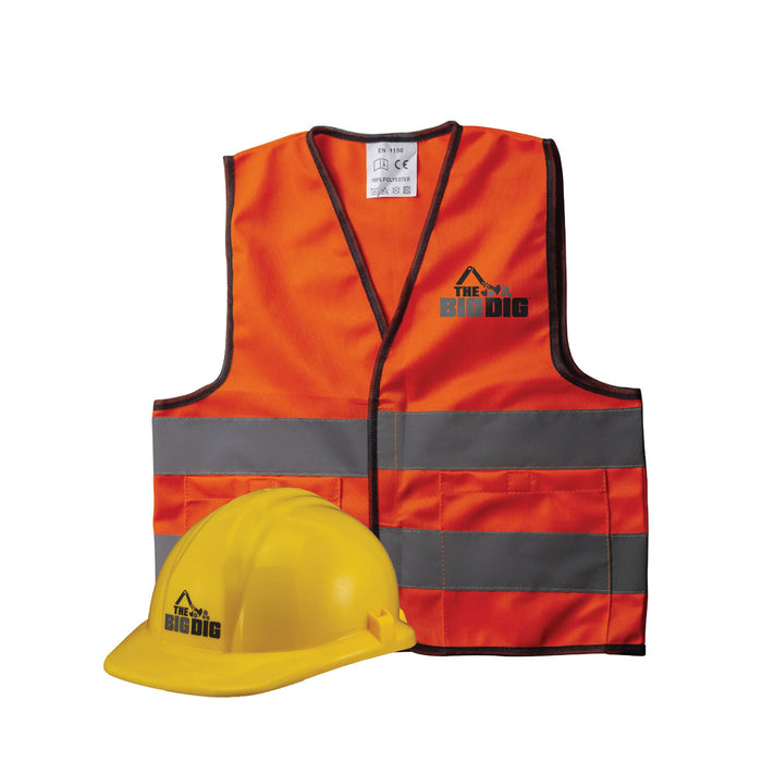 The Big Dig Yellow Hard Hat Helmet & Construction Vest