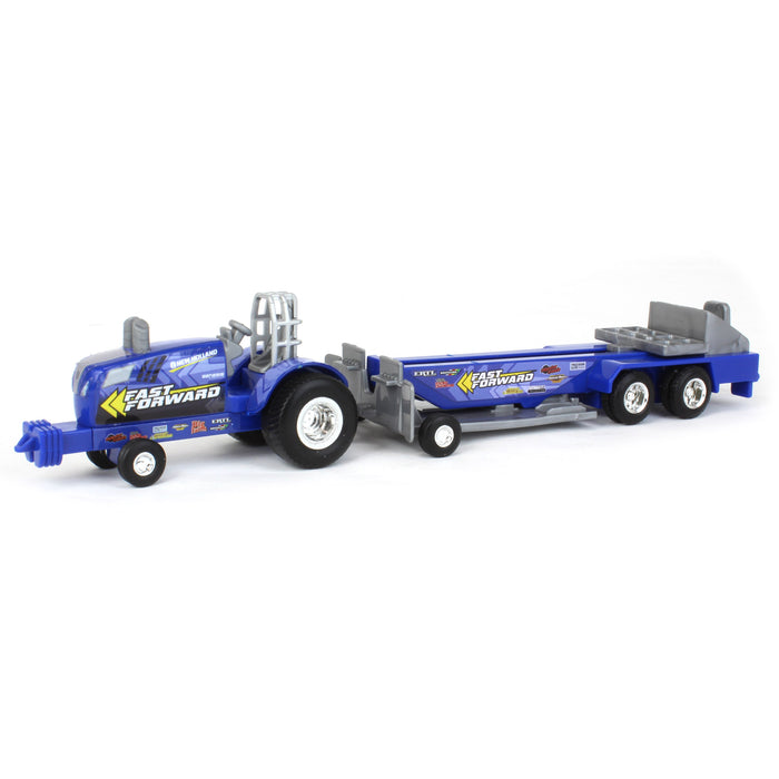 1/64 New Holland "Fast Forward" Pulling Tractor with Sled