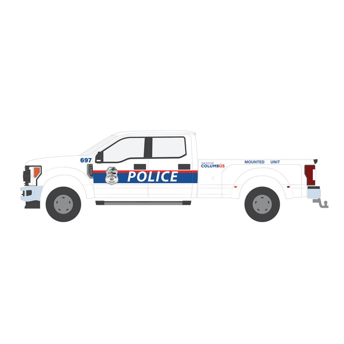 1/64 2019 Ford F-350 XL Dually, Columbus Division of Police Mounted Unit, Dually Drivers Series 15