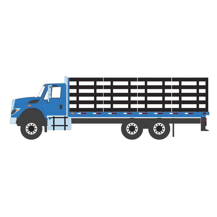 1/64 2018 International WorkStar Platform Stake, Blue, S.D. Trucks Series 19