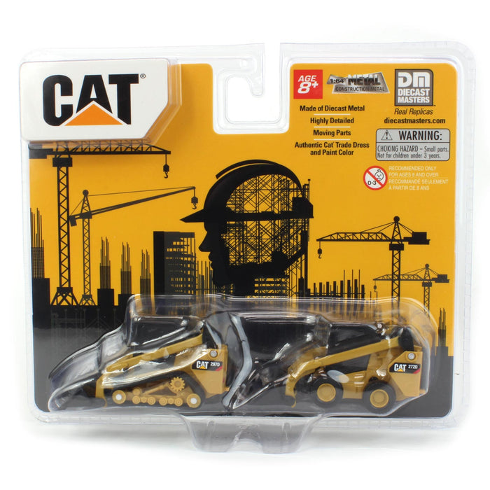 1/64 Caterpillar 272D2 Skid Steer Loader & 297D2 Compact Track Loader Set