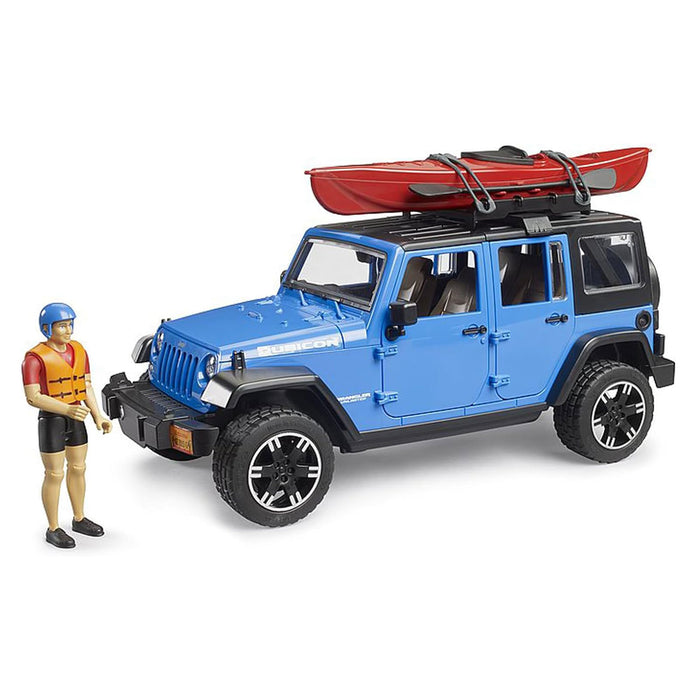 1/16 Bruder Jeep Wrangler Rubicon Unlimited with Kayak and Kayaker