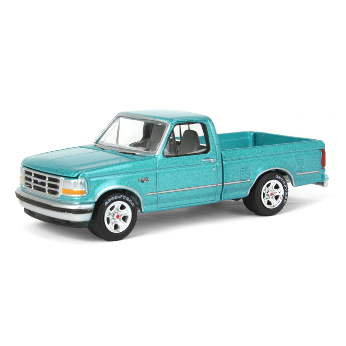 1/64 1995 Ford F-150, Calypso Green Metallic, LP Diecast Garage Exclusive by Johnny Lightning