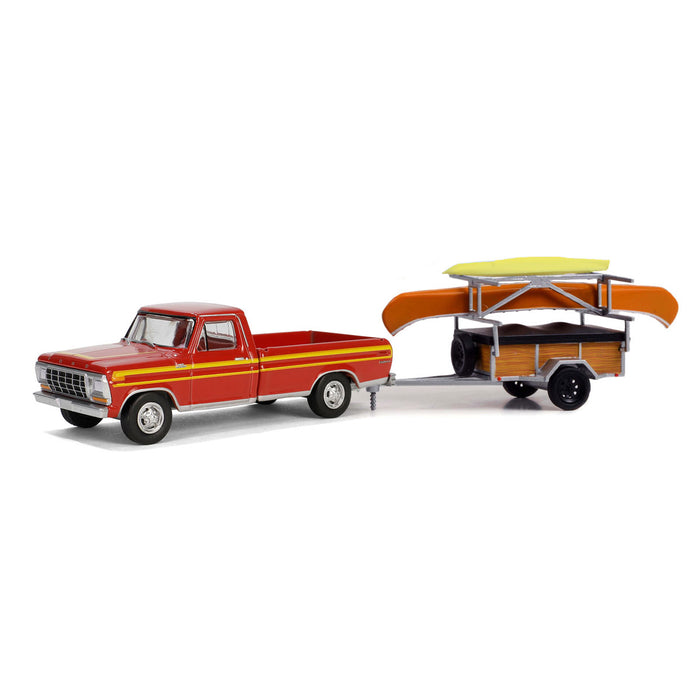 1/64 1978 Ford F-150 Ranger Explorer with Canoe Trailer & Canoe Rack, Hitch & Tow Series 31