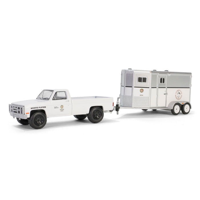1/64 1987 Chevrolet C20 with Horse Trailer, LAPD Search & Rescue Mounted Platoon, Hitch & Tow Series 31