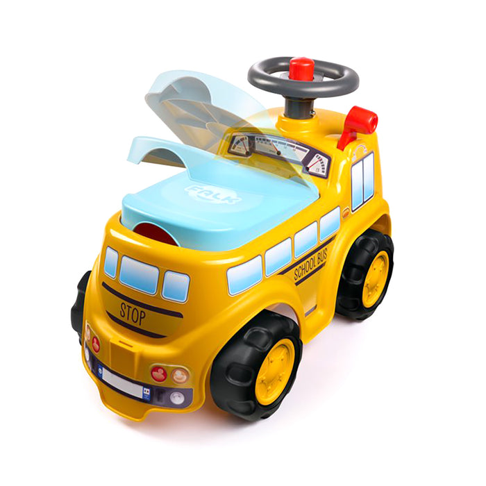 Yellow School Bus Ride-on and Push-along Toy Vehicle by Falk