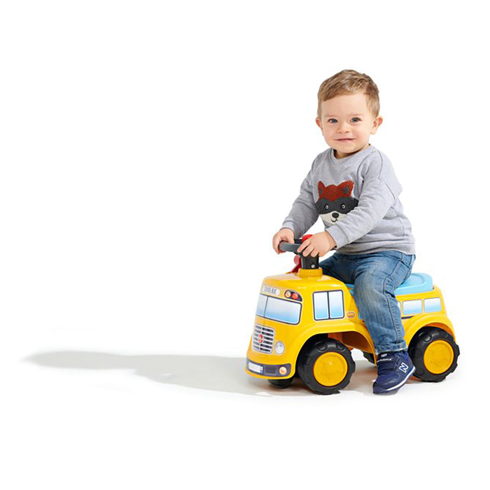 Yellow School Bus Ride-on and Push-along Toy Vehicle by Falk