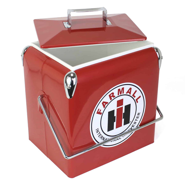 Red IH Farmall Retro Metal Cooler