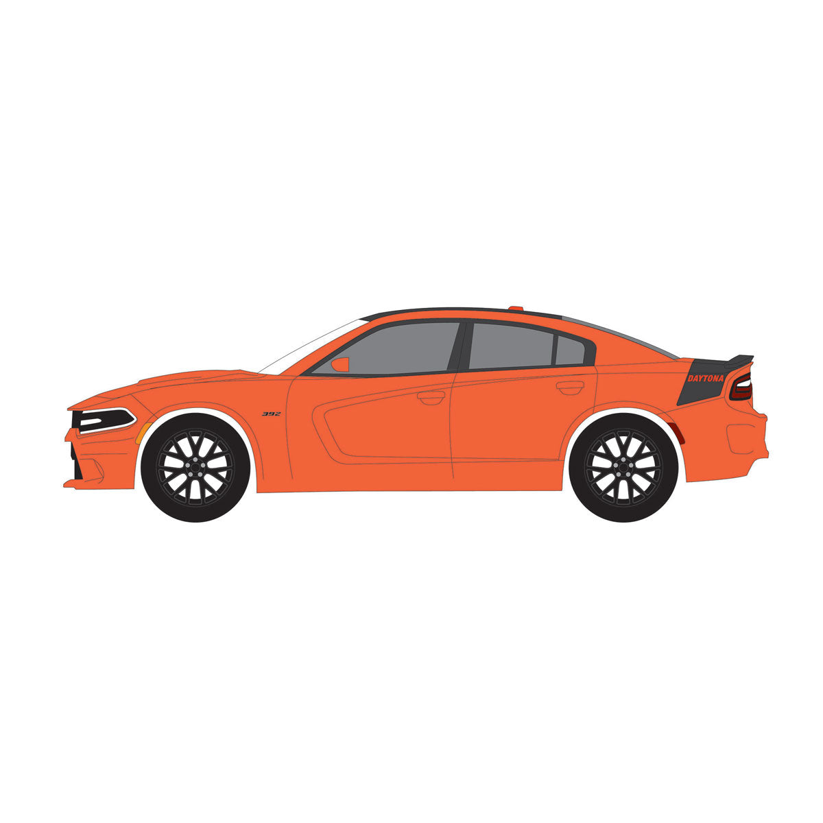 1/64 2018 Dodge Charger Daytona 392, Go Mango, GreenLight Muscle