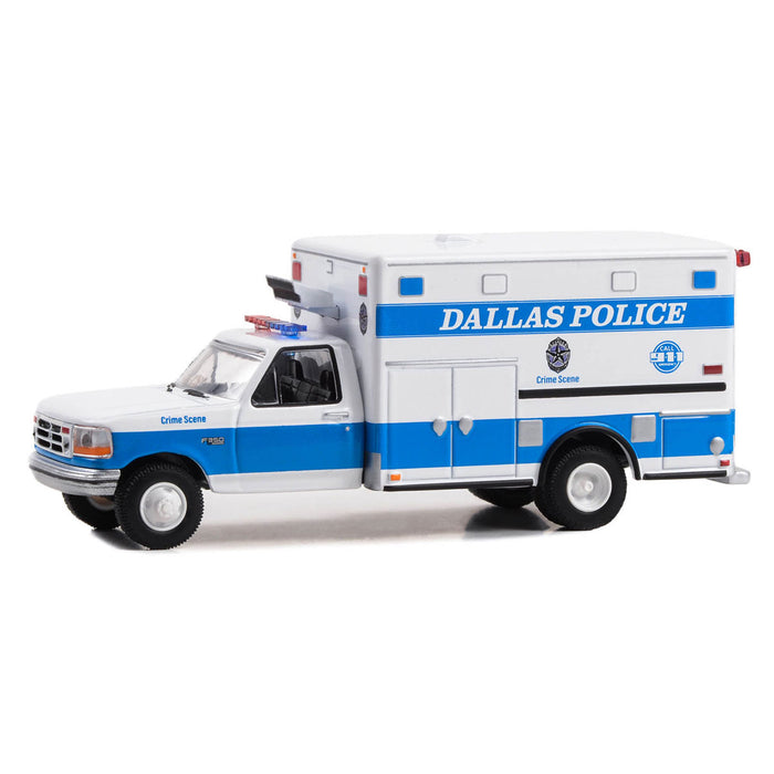 1/64 1992 Ford F-350 Ambulance, Dallas Police Crime Scene, Hobby Exclusive