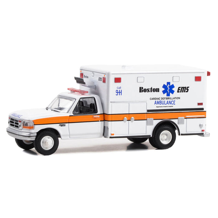 1/64 1994 Ford F-350 Ambulance, Boston EMS Cardiac Defibrillation, Hobby Exclusive