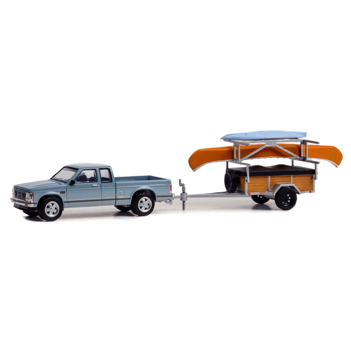 1/64 1988 GMC S-15 Sierra with Canoe Trailer, Canoe and Kayak, Hitch & Tow Series 25