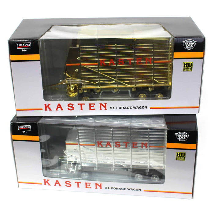 Gold & Silver Chrome Set ~ 1/16 Kasten Heavy Duty 21 Forage Wagon, 2022 NFTM Renovation Unit, 2nd in Series