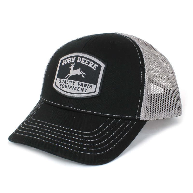 Youth John Deere Black & Gray Mesh Back Hat