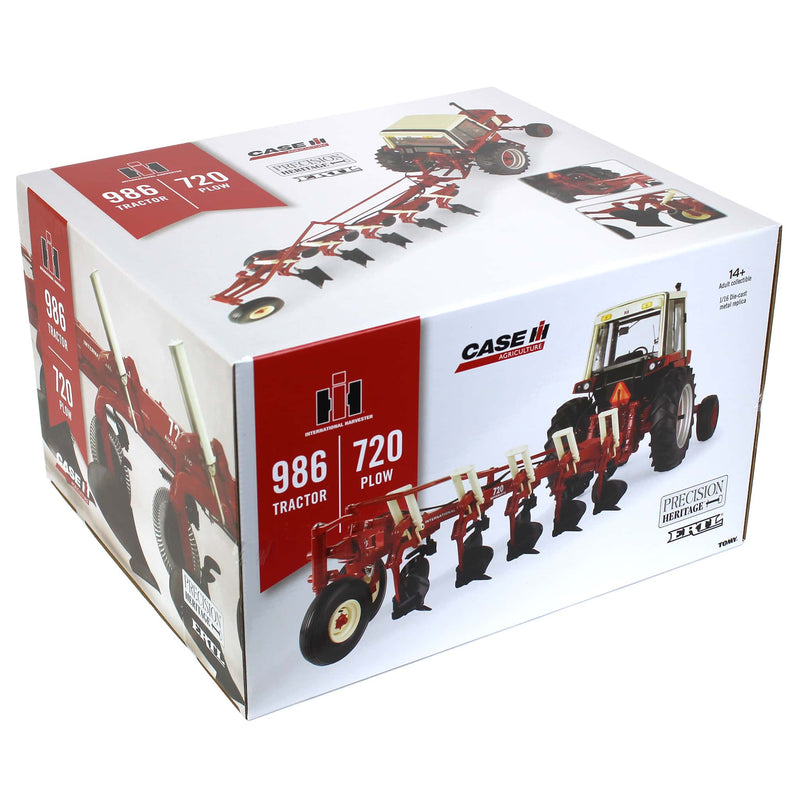 (B&D) 1/16 International Harvester 986 with Cab & 720 Plow, ERTL Precision Heritage Series - Damaged Box