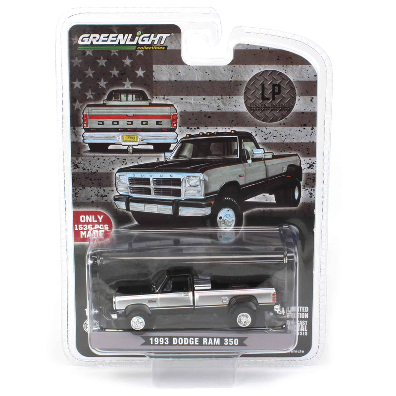 1/64 1993 Dodge Ram 350 Cummins Dually, Black, LP Diecast Exclusive