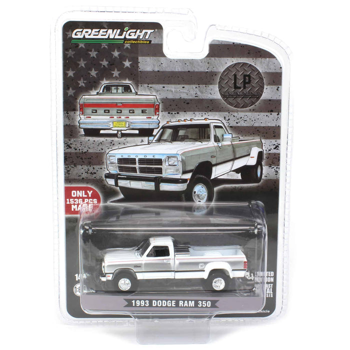 1/64 1993 Dodge Ram 350 Cummins Dually, White, LP Diecast Exclusive