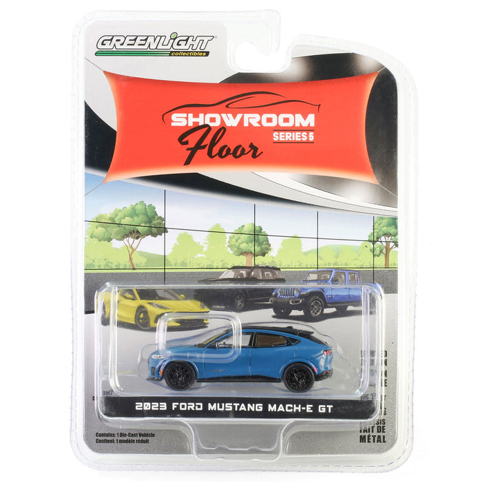 1/64 2023 Ford Mustang Mach-E GT, Vapor Blue, Showroom Floor Series 5