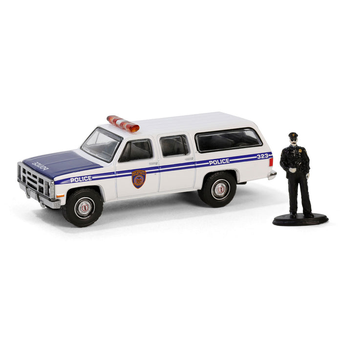 1/64 1985 GMC Suburban 2500, NYC Transit Police Department with Officer, Hobby Shop Series 16