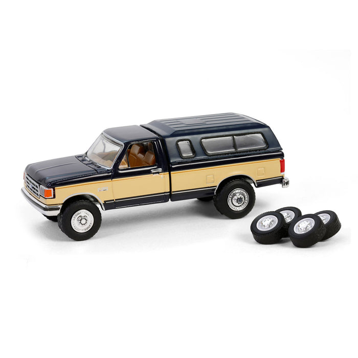 1/64 1991 Ford F-150 XLT Lariat with Camper Shell & Spare Tires, Hobby Shop Series 16