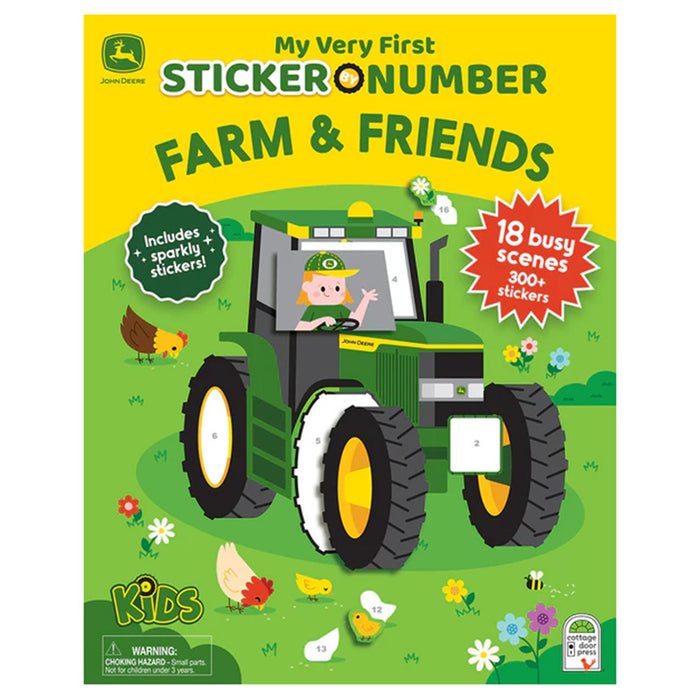 John Deere My Very First Sticker by Number Farm & Friends Kids Book