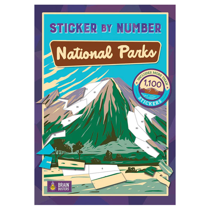 National Parks Sticker by Number Kids Book