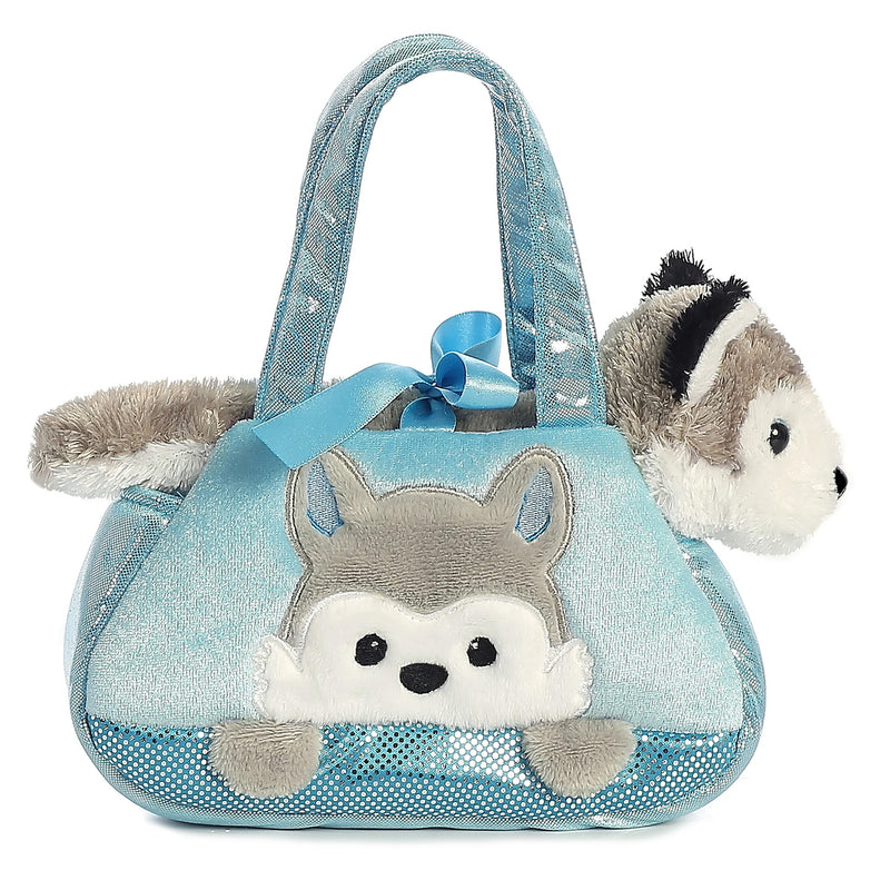 32789 Peek-A-Boo Husky Fancy Pals Purse with Plush Husky