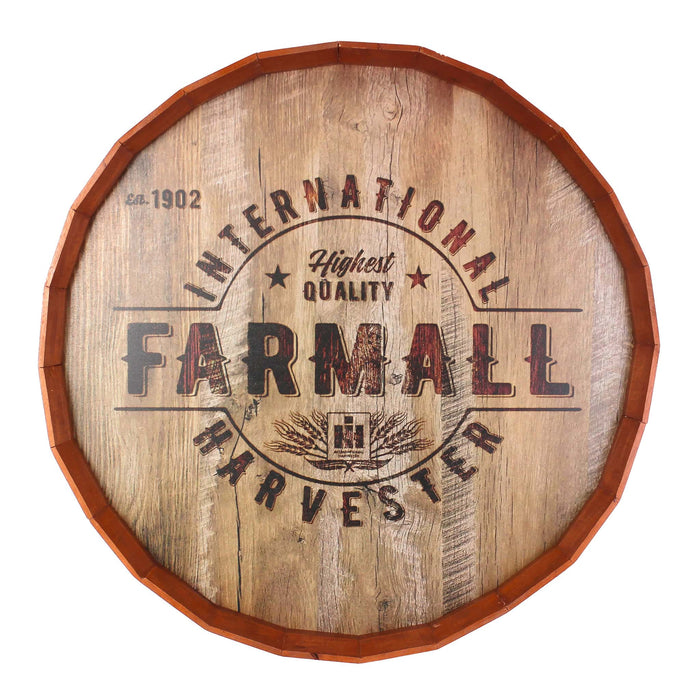 International Harvester Farmall Wooden Barrel Sign