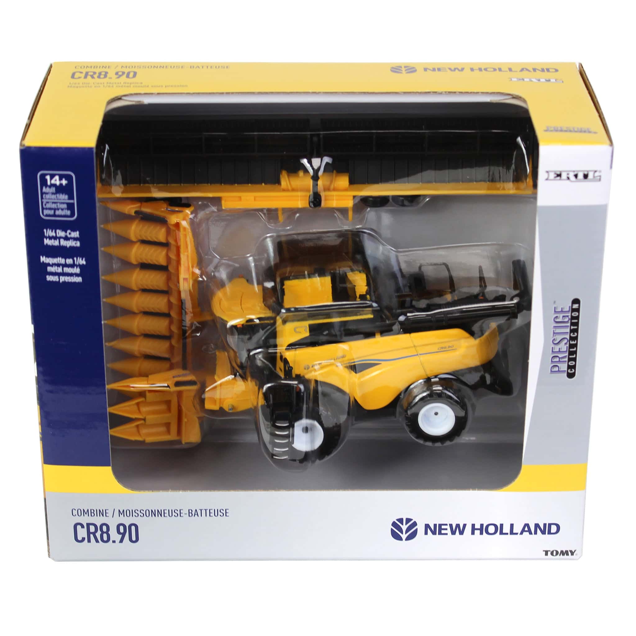 1/64 New Holland CR8.90 Combine with Corn Head & Draper Head, ERTL