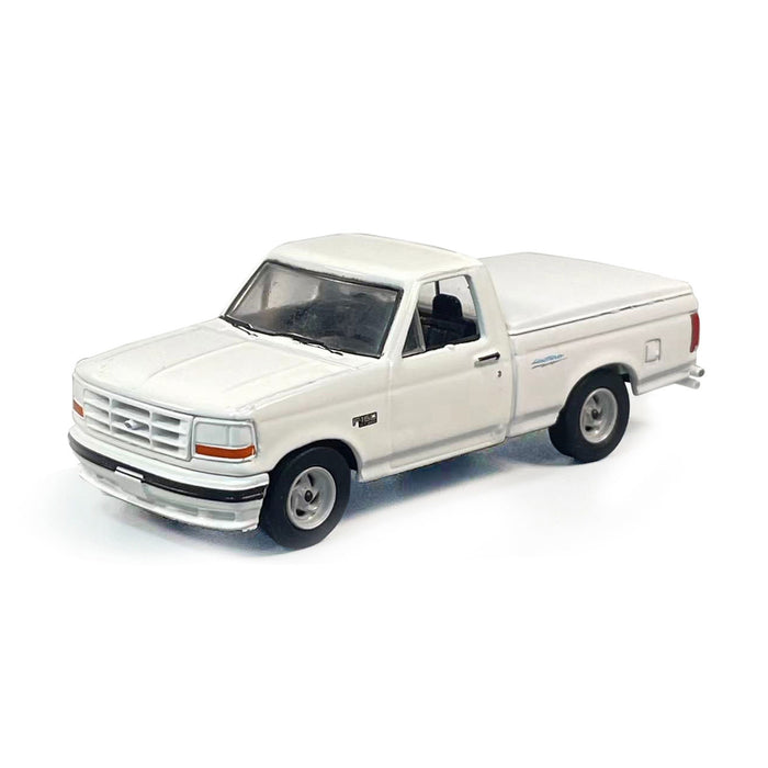1/64 1994 Ford F-150 SVT Lightning with Tonneau Bed Cover, White, Hobby Exclusive