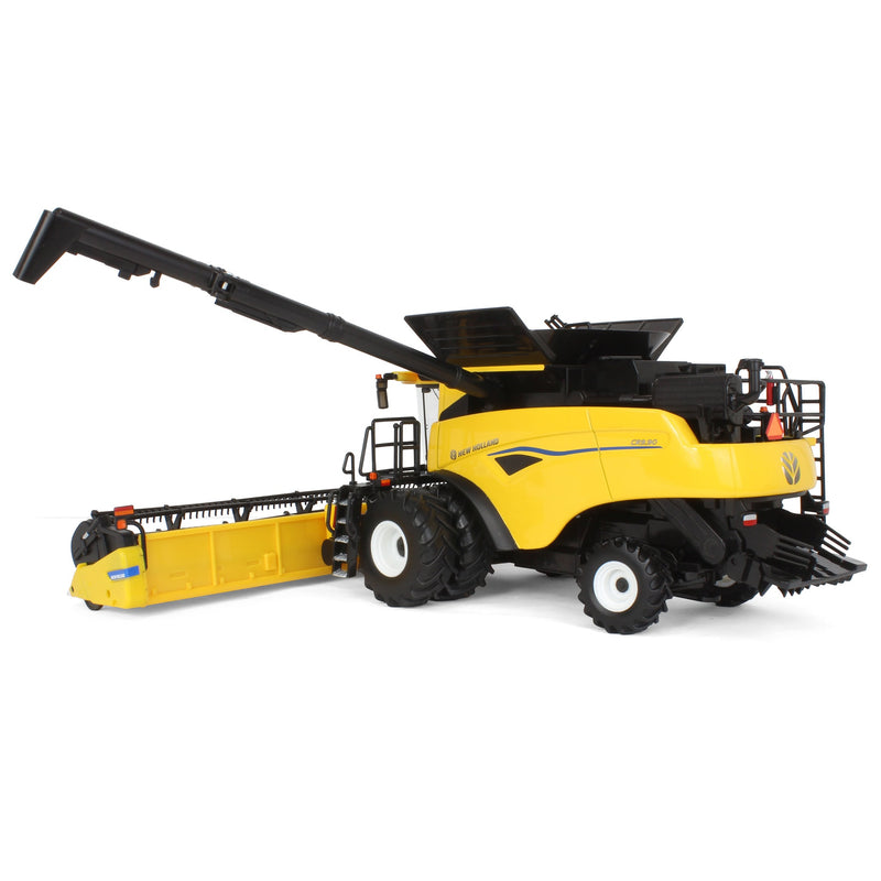 (B&D) 1/32 New Holland CR9.90 Combine with Corn Head & Grain Head, ERTL Prestige Collection - Damaged Box