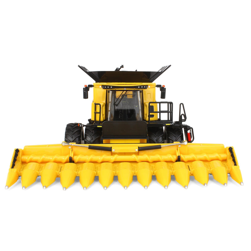 (B&D) 1/32 New Holland CR9.90 Combine with Corn Head & Grain Head, ERTL Prestige Collection - Damaged Box