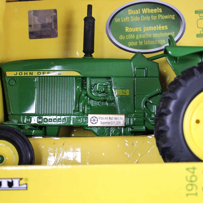 1/16 John Deere 3020 with Rear Left-sided Duals & 4 Bottom Plow, 2011 Nittany Antique Machine Association