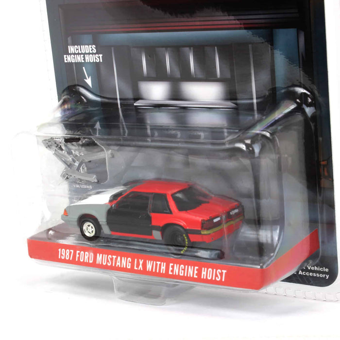 1/64 1987 Ford Mustang LX Project Car, Red & Gray with Black Door, LP Diecast Exclusive
