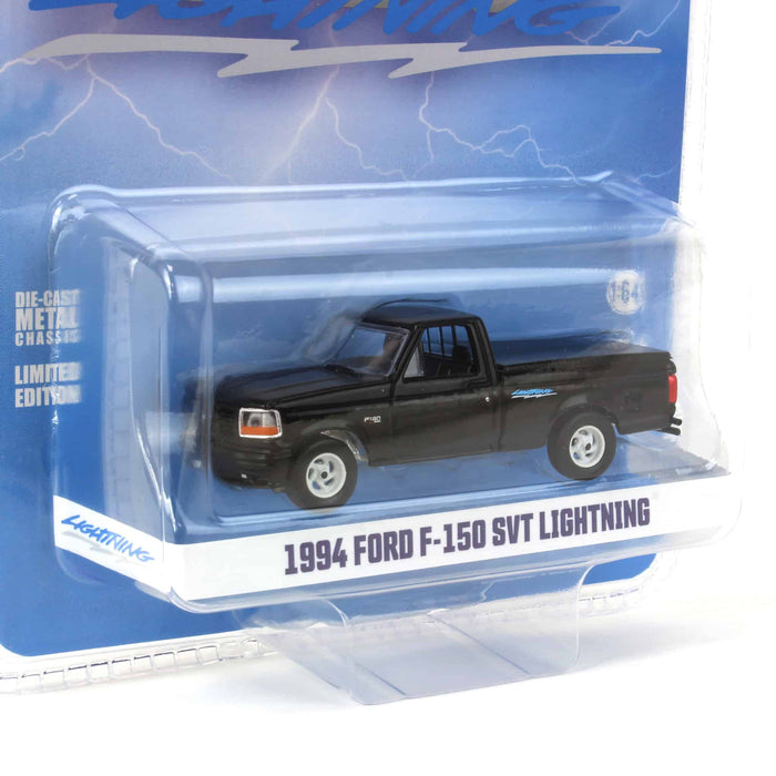 1/64 1994 Ford F-150 SVT Lightning with Tonneau Bed Cover, Black, Hobby Exclusive