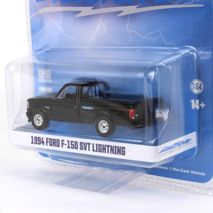 1/64 1994 Ford F-150 SVT Lightning with Tonneau Bed Cover, Black, Hobby Exclusive