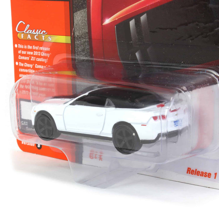 1/64 2013 Chevrolet Camaro ZL1 Convertible, White, Johnny Lightning