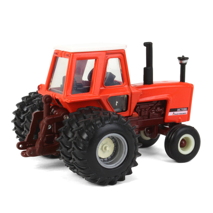 1/64 Allis Chalmers 7080 Maroon Belly Tractor with Rear Duals